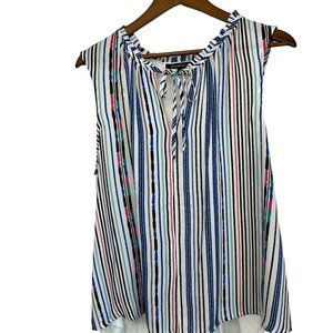 Zac & Rachel Women 2X Blouse Sleeveless Top Plus Size Lightweight Semi-Sheer